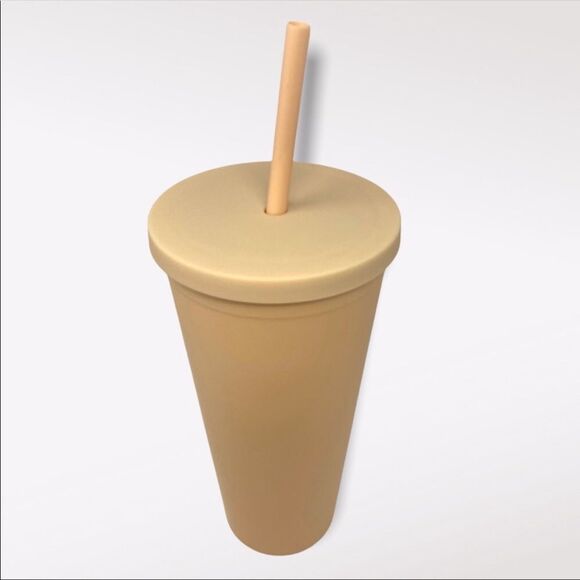 🆕 STRATA | Cream Matte Tumbler With Straw - Picture 2 of 4